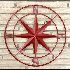 Metal compass wall art brand new in a box